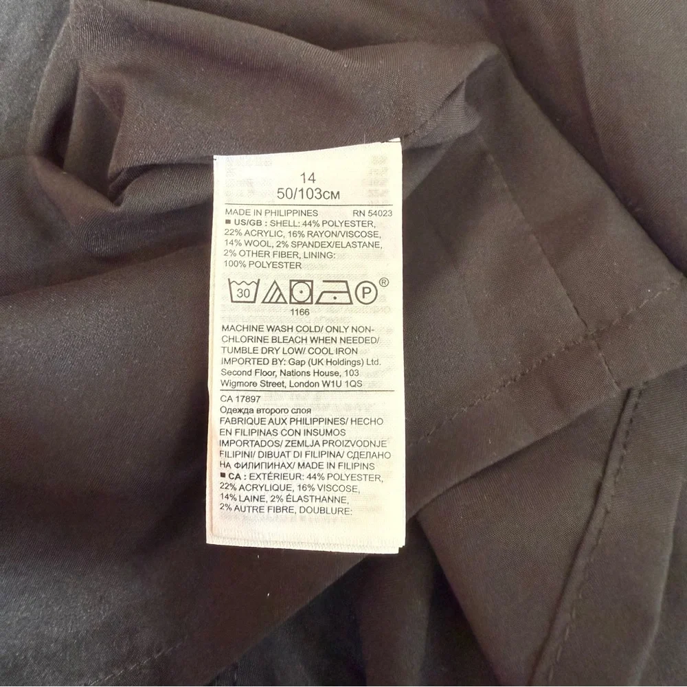Banana Republic Gray Ruffled Sheath Dress Size 14 - Picture 6 of 7